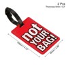 Unique Bargains PVC Durable Lightweight Backpack Travel ID Luggage Tag 2 Pcs - 2 of 4