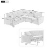 NicBex Modern 89" Linen Sectional Sofa Modular L Shape Recliner Couch with USB Ports for Living Room Apartment - image 2 of 4