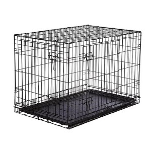 24 Inch Rabbit Cage, Portable Rabbit Carriers with Slide Out Tray, Top & Front Door, Folding Small Critter Carriers Cage - 1 of 4