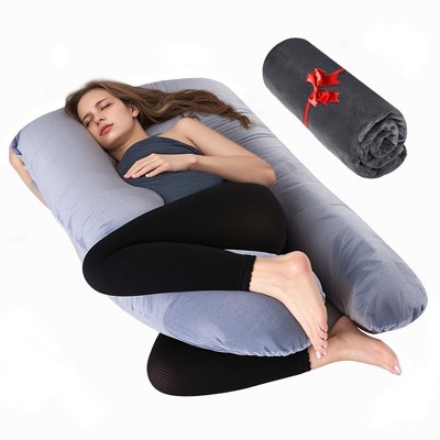 VAVSEA Pregnancy Pillows with 2 Covers U-Shape Full Body Pillow for Sleeping Maternity Pillow