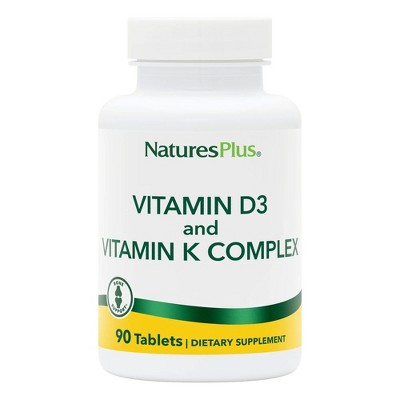 Vitamin D3 and Vitamin K Complex by Nature's Plus  -  90 Tablet