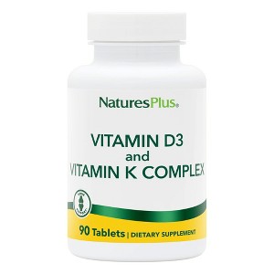 Vitamin D3 and Vitamin K Complex by Nature's Plus  -  90 Tablet - 1 of 3