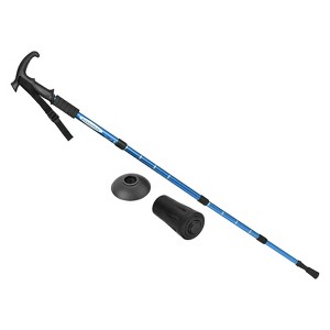 Unique Bargains Aluminum Alloy Collapsible T Handle Hiking Trekking Pole with Mud Basket 21-43 Inch - 1 of 4