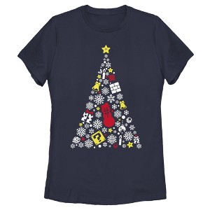 Women's Nintendo Christmas Evergreen Mario T-Shirt - 1 of 4