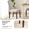 Lirago Modern Gray Armless Dining Chairs with Upholstered Fabric, Nailhead Trim, and Wood Legs | 2PC Set | Dimensions: 19.60"L x 24.20"W x 39.10"H - 4 of 4