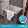 BIRDROCK HOME Laundry Hamper with Lid - Handwoven PE Rattan Basket, Removable Liner, Foldable Laundry Bin for Bathroom & Bedroom - Grey - 4 of 4