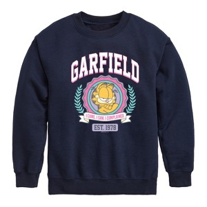 Boys' - Garfield - Collegiate Graphic Long Sleeve Fleece Sweatshirt - 1 of 4