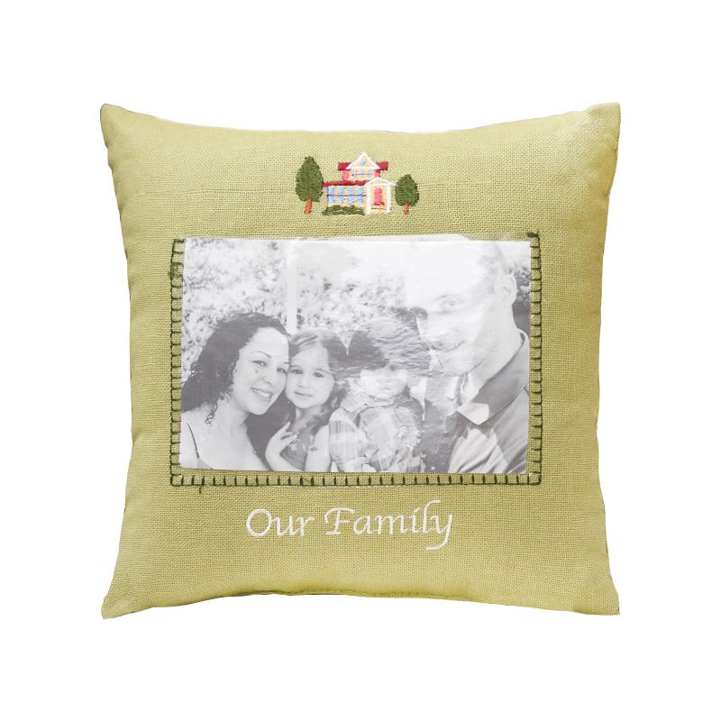 C&F Home 10" x 10" Our Family Picture Throw Pillow, 1 of 4