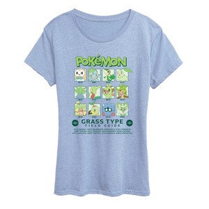 Women's - Pokémon - Grass Type Field Guide Short Sleeve Graphic T-Shirt - 1 of 3