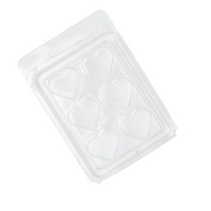 makesy recycled plastic cavity heart clamshell - set of 100 - 1 of 3
