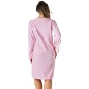 Just Love Womens Long Sleeve Cotton Nightgown - V-Neck PJ Sleepwear with Lace Trim - 3 of 3