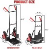 Foldable Hand Truck with 6 Rubber Wheels, Telescoping Handle, 330 Lbs Capacity, Stair Climbing Dolly for Luggage, Warehouse, Shopping - 2 of 4