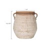 Storied Home 14" x 13" Whitewashed Terracotta Urn Jar Orange : Indoor/Outdoor, Boho Style, Water Tight - 4 of 4