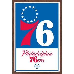 Trends International NBA Philadelphia 76ers - Logo 21 Framed Wall Poster Prints - 1 of 4