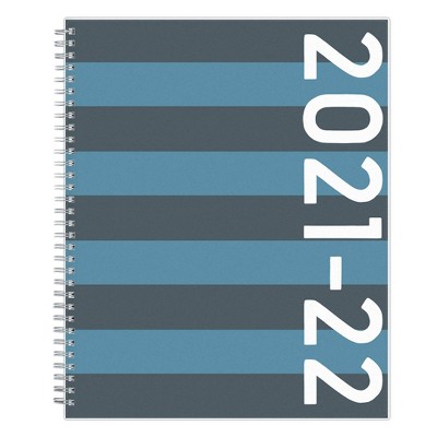 2021-22 Academic Planner 8.5" x 11" Weekly/Monthly Wirebound Varsity Blue - Blue Sky
