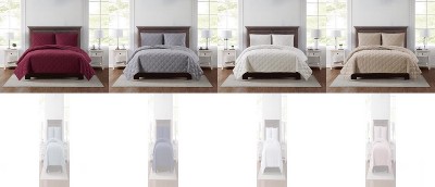 Blush Microfiber Overfilled Lattice Quilt Full Set