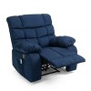 Blackshear Contemporary Pillow Tufted Massage Recliner Navy Blue - Christopher Knight Home - 3 of 4