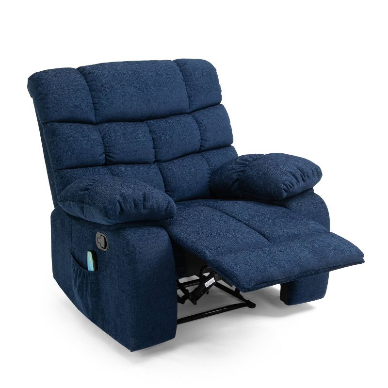 Blackshear Contemporary Pillow Tufted Massage Recliner Navy Blue - Christopher Knight Home, 4 of 15