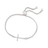 Ross-Simons 0.10 ct. t.w. Diamond Sideways Cross Bolo Bracelet in Sterling Silver Size - 3 of 4