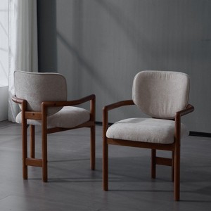 NicBex  Set of 2 Modern Dining Chairs with Rubber Wood Frame and Backrest,Dinner Chairs for Kitchen,Living Room - 1 of 4