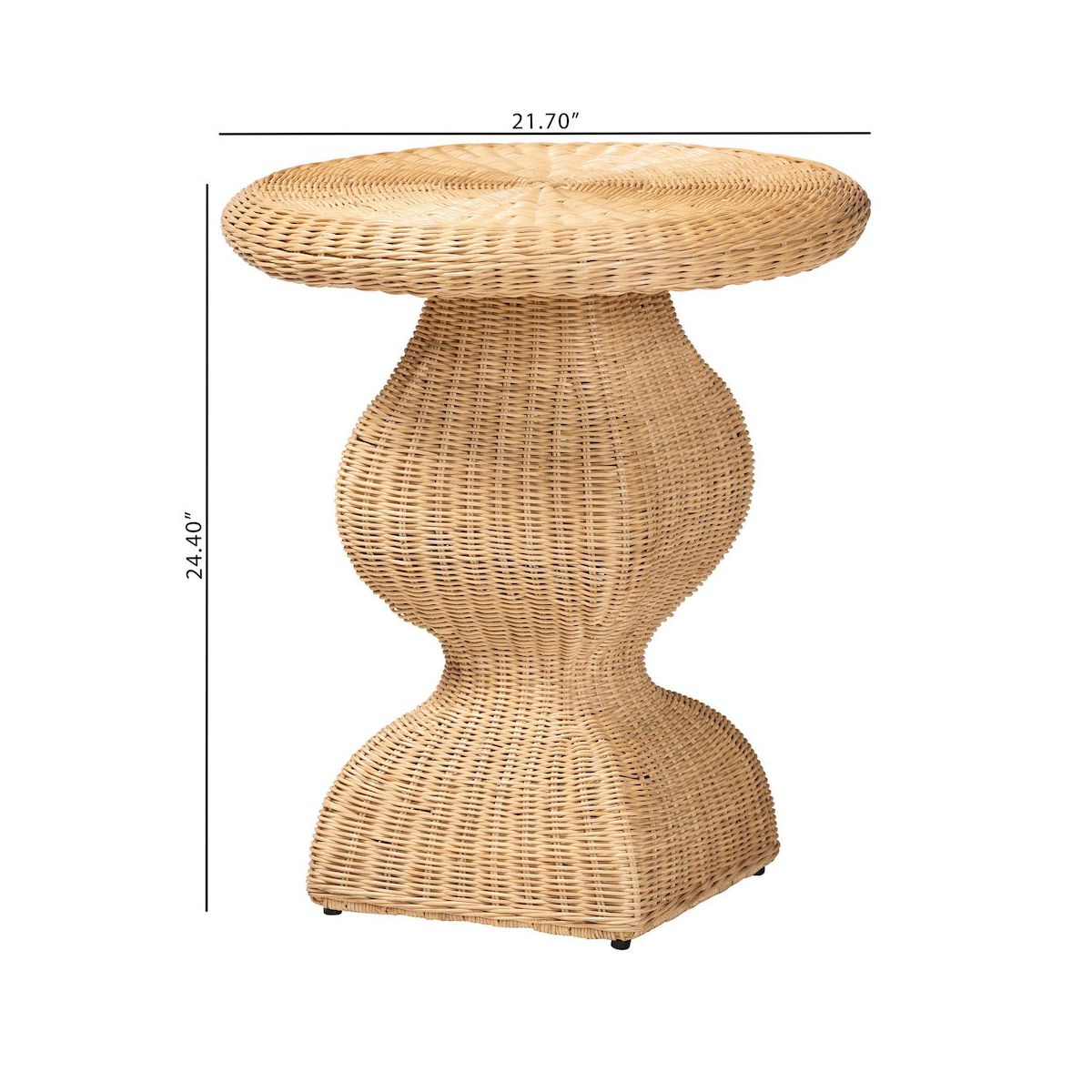 bali & pari,Hideo Natural Rattan End Table - thumbnail 6