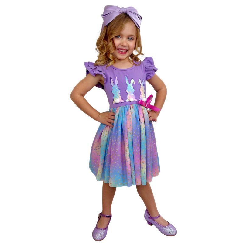 Make It Rain-bows Multicolor Tutu Easter Dress - Mia Belle Girls, 1 of 5