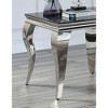 23.5" Glass and Stainless Steel Glam Contemporary End Table with Cabriole-Style Legs, Perfect for Living Room or Lounge D¨¦cor - 3 of 4