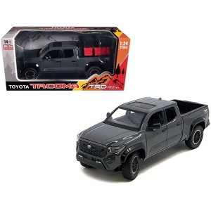 2024 Toyota Tacoma TRD Off-Road Edition Pickup Truck Gray with Bed Camper 1/24 Diecast Model Car - 1 of 4