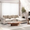 WestinTrends Augusta 99" Modular Chenille L-Shaped Sectional Sofa and Chaise With USB/Type-C Ports and Side Pockets - 2 of 4