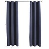 vidaXL Blackout Curtains with Rings 2 pcs Anthracite 37"x84" Fabric - 4 of 4