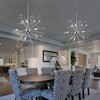LLHZSY 8/9-Lights Modern Glam Crystal and Metal Sputnik Chandelier-Chrome - 3 of 4