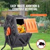 VEVOR Compost Bin, 18.5-Gal Composting Tumbler, Compact Single Rotating Chamber with Sliding Door and Steel Frame, BPA Free  Small Composter Bin - 4 of 4