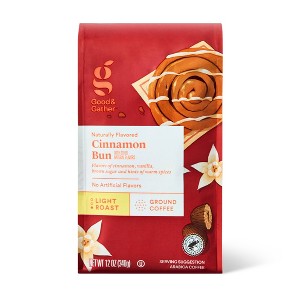 Naturally Flavored Cinnamon Bun Ground Coffee with Other Natural Flavors - 12oz - Good & Gather™ - 1 of 4