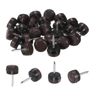 Unique Bargains Durable Nail-on Furniture Sliders Chair Leg Protectors 24 Pcs - 1 of 4