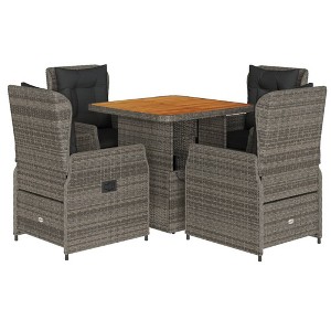vidaXL Garden Dining Set Grey, Brown, Dark Grey - 1 of 4