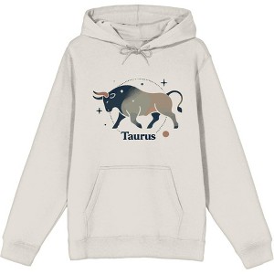 Taurus Zodiac Sign Adult Long Sleeve Hoodie - 1 of 2