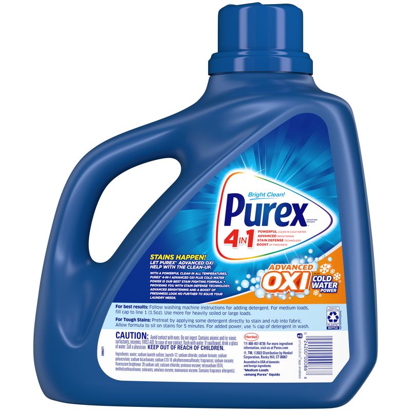 Purex with Oxi Liquid Laundry Detergent - 128 fl oz/85ct, 2 of 8