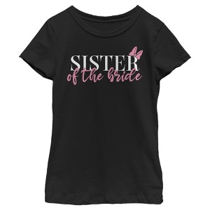 Girl's Disney Minnie Mouse Sister of the Bride T-Shirt - 1 of 4