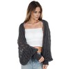 Anna-Kaci Womens Multifunctional Scarf with Sleeves Solid Color Crochet Knitted Cable Scarf Sweater Wraps - 3 of 4