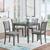Fontoi Dining Tables, Wood Kitchen Table, Square Dining Table with Metal Legs for Small Space Apartment Living Room, Gray, 34.5"*30"*34.5" - 4 of 4