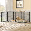 Gulches Large Dog Cage 63.7inch Dog Kennel for Medium Dogs Puppy Dog Playpen with Top, Pet Cage, Indoor, Black - 2 of 4