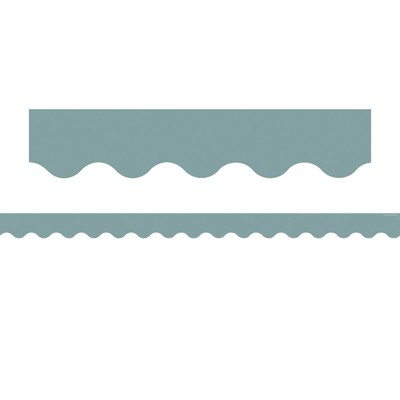 Teacher Created Resources Stone Blue Scalloped Border Trim, 35 Feet (Pack of 6)