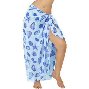 HAPPY BAY Women's Beach Wrap Bikini Swimwear Swim Cover Up Bathing suit Summer Wraps Swimsuit Beachwear Sarong Coverups Skirts for Women One Size Star - 1 of 4