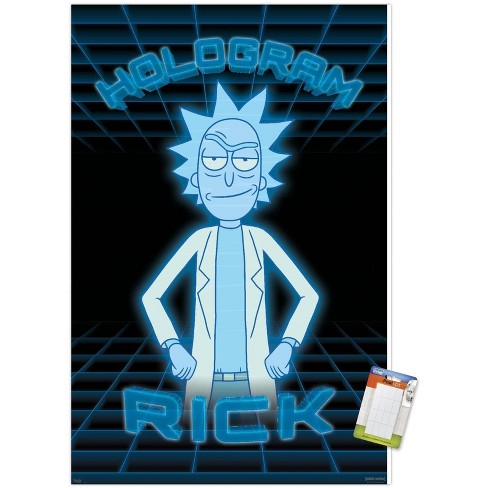 Trends International Rick And Morty - Hologram Rick Unframed Wall ...