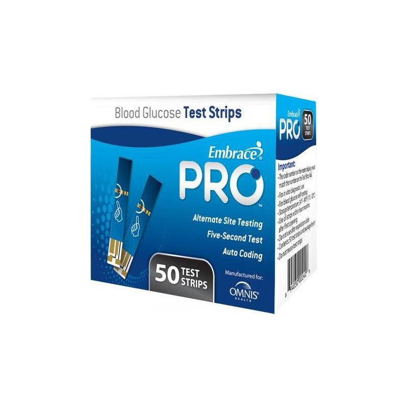 Embrace PRO Blood Glucose Test Strips, Box of 50, 1 of 2