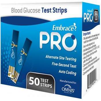 Embrace PRO Blood Glucose Test Strips, Box of 50