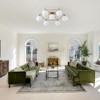PAKOKULA Modern 7-Light Gold Sputnik Hexagon Semi-Flush Mount Ceiling Light with Opal Glass Shades - 4 of 4