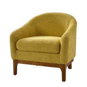 Kiian Boucle Armchair Chair with solid wood legs| HULALA HOME - 1 of 4