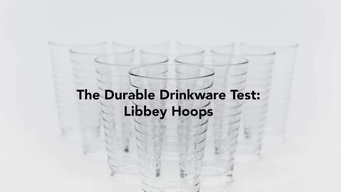 Libbey Hoops 16-Piece Tumbler and Rocks Glass Set, 2 of 8, play video