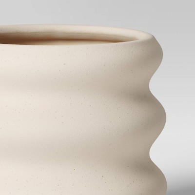 Large Ceramic Organic Modern Planter with Saucer - Threshold&#8482;